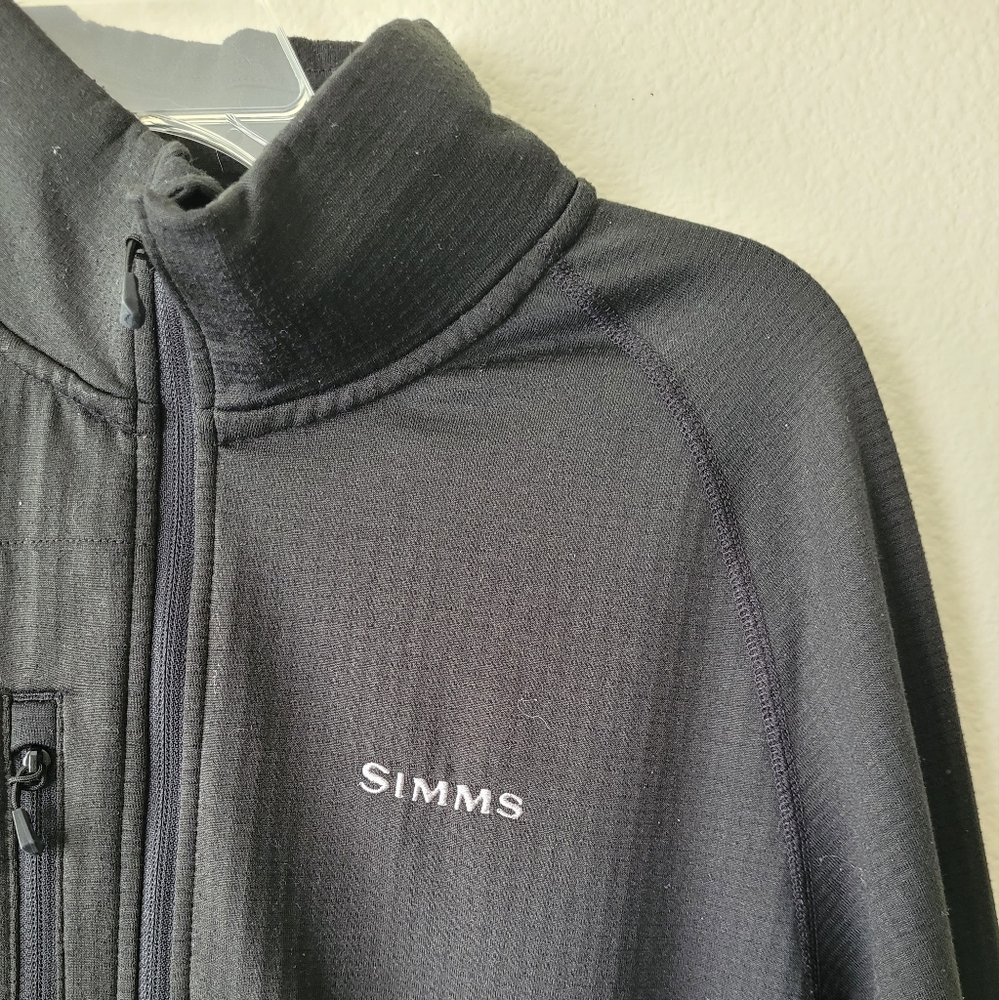 Simms Quarter Zip Thermal Midlayer Grid Fleece Lo… - image 4